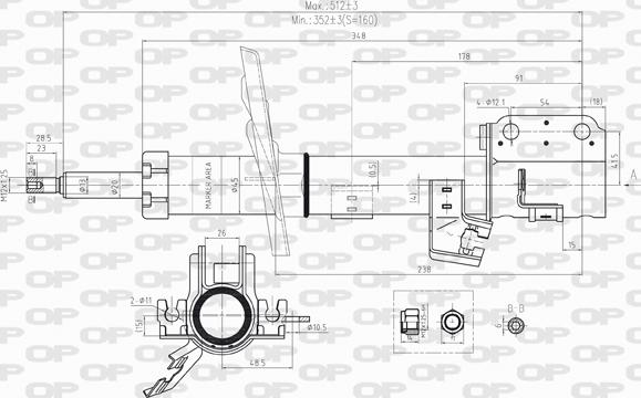 Open Parts SAB8221.31 - Амортизатор autospares.lv