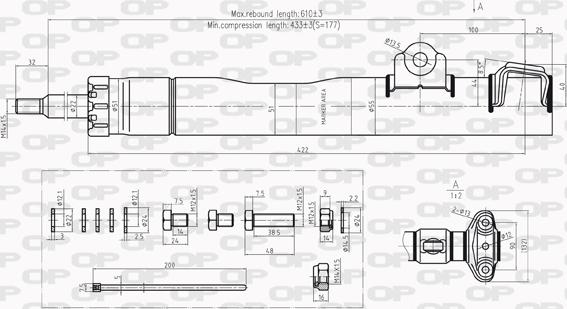 Open Parts SAB8222.31 - Амортизатор autospares.lv