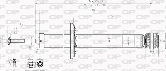 Open Parts SAB8227.32 - Амортизатор autospares.lv