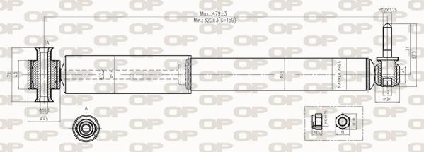 Open Parts SAB8271.32 - Амортизатор autospares.lv