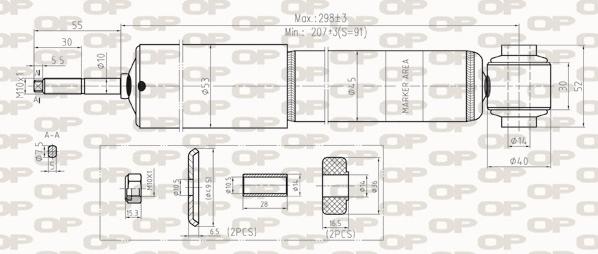 Open Parts SAB8273.31 - Амортизатор autospares.lv