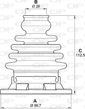 Open Parts SJK7000.00 - Пыльник, приводной вал autospares.lv