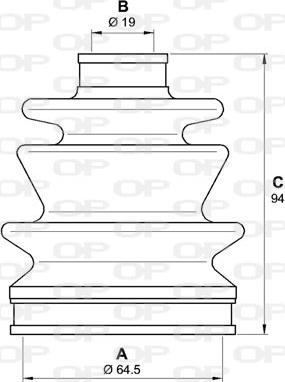 Open Parts SJK7232.00 - Пыльник, приводной вал autospares.lv