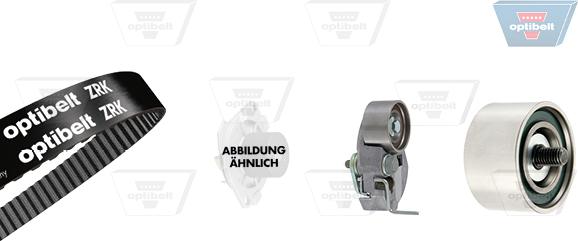 Optibelt KT 1505 W2 - Водяной насос + комплект зубчатого ремня ГРМ autospares.lv