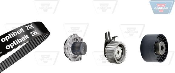 Optibelt KT 1535 W1 - Водяной насос + комплект зубчатого ремня ГРМ autospares.lv