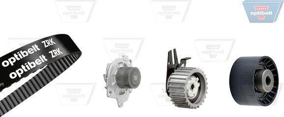 Optibelt KT 1524 W1 - Водяной насос + комплект зубчатого ремня ГРМ autospares.lv