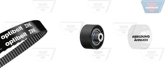 Optibelt KT 1607 - Комплект зубчатого ремня ГРМ autospares.lv