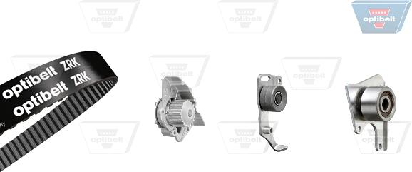 Optibelt KT 1040 W1 - Водяной насос + комплект зубчатого ремня ГРМ autospares.lv