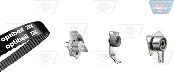 Optibelt KT 1040 W3 - Водяной насос + комплект зубчатого ремня ГРМ autospares.lv