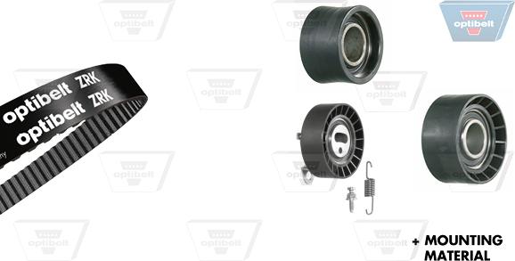 Optibelt KT 1011 - Комплект зубчатого ремня ГРМ autospares.lv