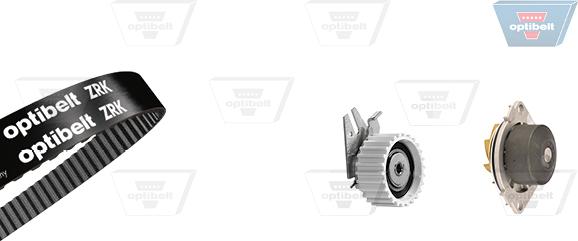 Optibelt KT 1080 W1 - Водяной насос + комплект зубчатого ремня ГРМ autospares.lv