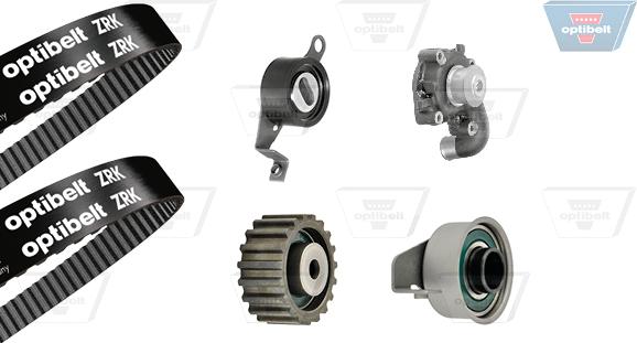 Optibelt KT 1036 W2 - Водяной насос + комплект зубчатого ремня ГРМ autospares.lv