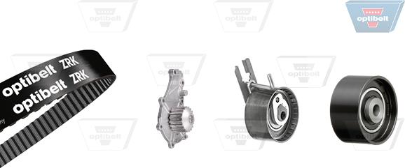 Optibelt KT 1390 W1 - Водяной насос + комплект зубчатого ремня ГРМ autospares.lv