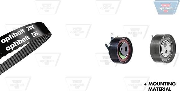 Optibelt KT 1302 - Комплект зубчатого ремня ГРМ autospares.lv