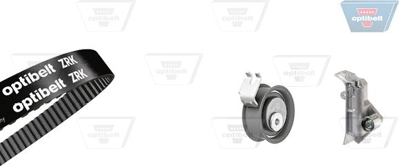 Optibelt KT 1296 - Комплект зубчатого ремня ГРМ autospares.lv