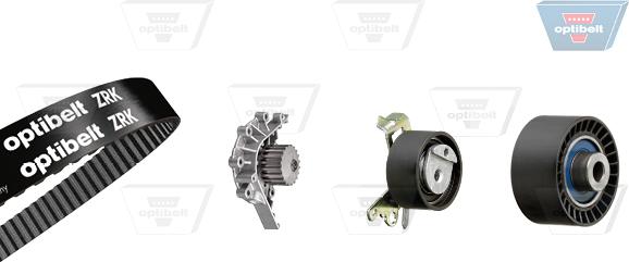 Optibelt KT 1244 W1 - Водяной насос + комплект зубчатого ремня ГРМ autospares.lv