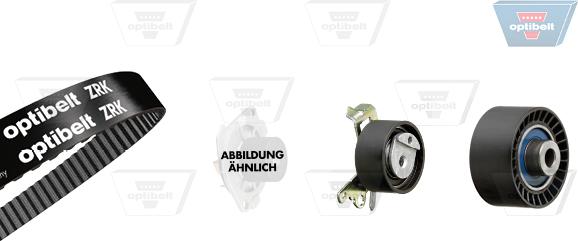 Optibelt KT 1244 W3 - Водяной насос + комплект зубчатого ремня ГРМ autospares.lv