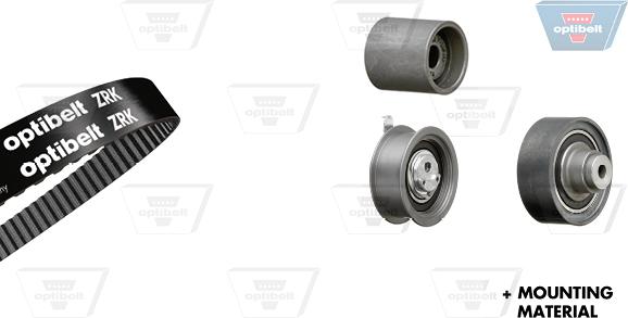 Optibelt KT 1226 - Комплект зубчатого ремня ГРМ autospares.lv