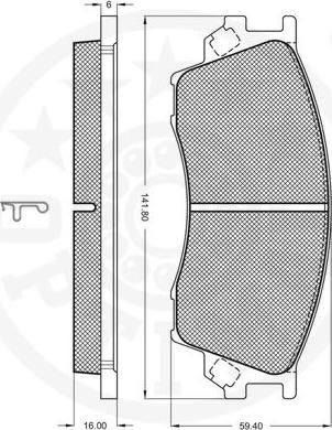 Optimal 9949 - Тормозные колодки, дисковые, комплект autospares.lv