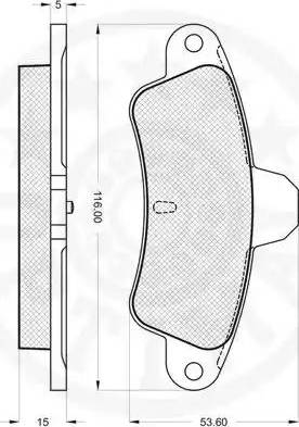 Optimal 9940 - Тормозные колодки, дисковые, комплект autospares.lv