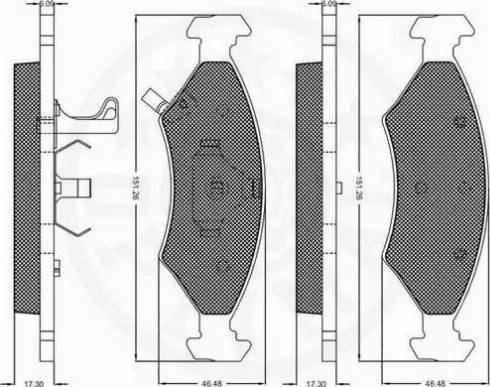 Optimal 9963 - Тормозные колодки, дисковые, комплект autospares.lv