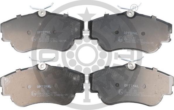 Optimal BP-09929 - Тормозные колодки, дисковые, комплект autospares.lv
