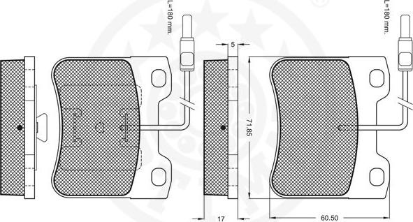 Optimal 9490 - Тормозные колодки, дисковые, комплект autospares.lv