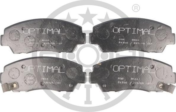 Optimal 9444 - Тормозные колодки, дисковые, комплект autospares.lv