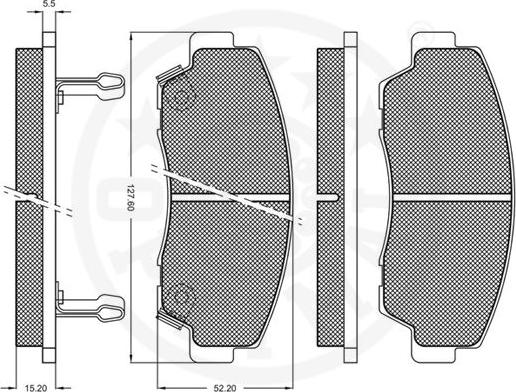 Optimal 9444 - Тормозные колодки, дисковые, комплект autospares.lv