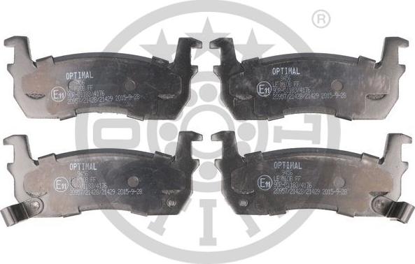 Optimal 9456 - Тормозные колодки, дисковые, комплект autospares.lv