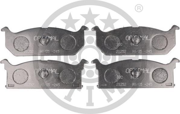 Optimal 9402 - Тормозные колодки, дисковые, комплект autospares.lv