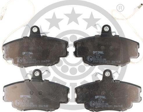 Optimal 9416 - Тормозные колодки, дисковые, комплект autospares.lv