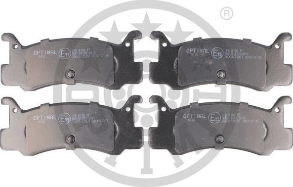 Optimal 9438 - Тормозные колодки, дисковые, комплект autospares.lv