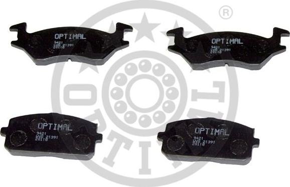 Optimal 9421 - Тормозные колодки, дисковые, комплект autospares.lv