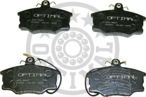 Optimal 9547 - Тормозные колодки, дисковые, комплект autospares.lv