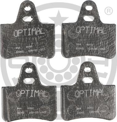 Optimal 9550 - Тормозные колодки, дисковые, комплект autospares.lv