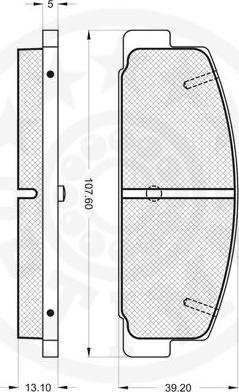 Optimal 9560 - Тормозные колодки, дисковые, комплект autospares.lv