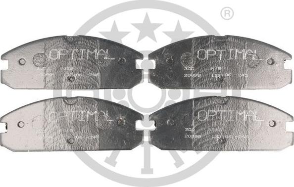 Optimal 9515 - Тормозные колодки, дисковые, комплект autospares.lv