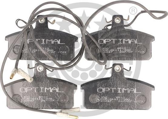 Optimal 9510 - Тормозные колодки, дисковые, комплект autospares.lv