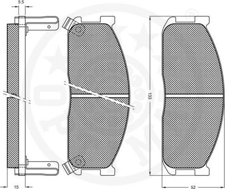 Optimal 9518 - Тормозные колодки, дисковые, комплект autospares.lv