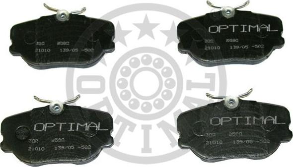 Optimal 9580 - Тормозные колодки, дисковые, комплект autospares.lv