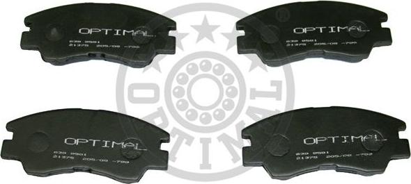 Optimal 9581 - Тормозные колодки, дисковые, комплект autospares.lv