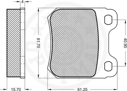 Optimal 9537 - Тормозные колодки, дисковые, комплект autospares.lv