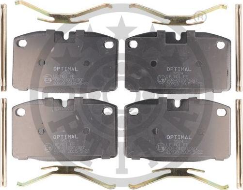 Optimal 9524 - Тормозные колодки, дисковые, комплект autospares.lv