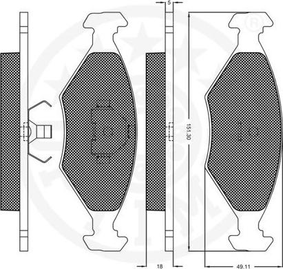 Optimal 9694 - Тормозные колодки, дисковые, комплект autospares.lv