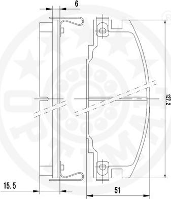 Optimal 9642 - Тормозные колодки, дисковые, комплект autospares.lv