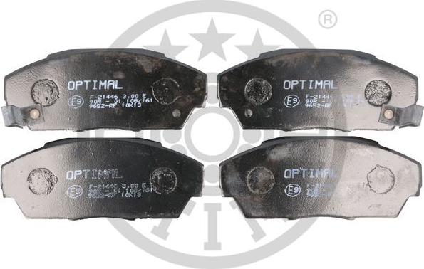 Optimal 9652 - Тормозные колодки, дисковые, комплект autospares.lv