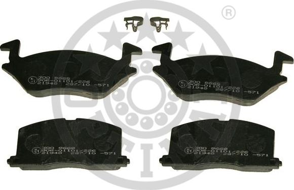 Optimal 9668 - Тормозные колодки, дисковые, комплект autospares.lv