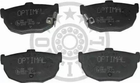 Optimal 9603 - Тормозные колодки, дисковые, комплект autospares.lv