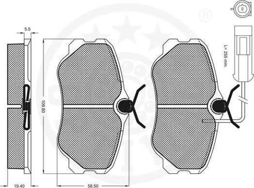 Optimal 9615 - Тормозные колодки, дисковые, комплект autospares.lv